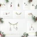 ZICOTO Beautiful Modern Rustic Christmas Cards Set of 20 - Incl. Bulk Envelopes, Matching Stickers And Storage Box - Perfect to Send Warm Holiday Wishes to Friends and Family