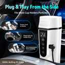 Car Electric Kettle for Travel : FVPE 12V/24V Small Electric Water Kettle, Multi-Temp Control 400 mL Portable Car Water Boiler for Brewing Coffee Tea,LCD Display 304 Stainless Steel Truck Heating Cup