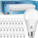 Torkase Light Bulbs, 9-Watt 800LM(60-Watt to 80-Watt Equivalent), Standard A19 LED Bulbs, Non-Dimmable, E26 2700K Soft White,Energy Efficient Frosted LED Light Bulbs,Flicker Free,UL Listed-24-Pack