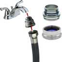 Cache to Hose Faucet Adapter - Convert Hidden Aerator to Take 3/4" Male for Kitchen Appliances Metal Design Attachment (Tiny Junior)