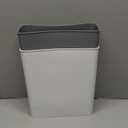 Jucoan 2 Pack 2.5 Gallon Small Plastic Trash Can, 11 x 5 x12 Inch Rectangular Slim Narrow Wastebasket for Bathroom, Office Narrow Spaces, Bedroom, Toilet, RV, Near Desk, Under Sink