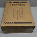 AODK Dresser for Bedroom with 4 Storage Drawers, Small Dressers Chest of Drawers Fabric Dresser with Sturdy Steel Frame, Dressers for Closet with Wood Top, Light Grey