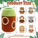 Skylety 7 Pieces Hide and Seek Dog Toys Activity Puppy Chew Squeaky Toys Plush Stuffing Burrow Woodland Stuffing with Squeakers for Small Medium Pets Dogs Puppy Gift(Lovely, Small)