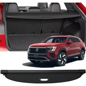 Custom Ends Compatible with VW Atlas Cross Sport 2026-2020 Retractable Privacy Shade Tonneau Cargo Cover Security Shield Luggage Privacy Screen Anti-Theft & Sun Protection