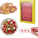 6Pcs Mini Christmas Cookie Cutters Set, Tree, Gingerbread Man, Candy Canes, Snowflakes, Gloves, Christmas Stockings, Holiday Cookie Cutters for Fondant, Pet Snacks