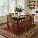 Modern Solid 8x10 Area Rugs for Living Room Washable Non Slip Neutral Rugs, Stain Resistant Bordered Soft Carpet, Neutral Foldable Floor Rugs for Bedroom, Dining Room, Nursery, Red