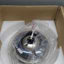 STERREN Retractable Ceiling Fans with Lights,42 Inch Modern Low Profile Bladeless LED Ceiling Fan Lights with Remote Control Smart Brushed Nickel Ceiling Fan for Bedroom Living Room (Silver)