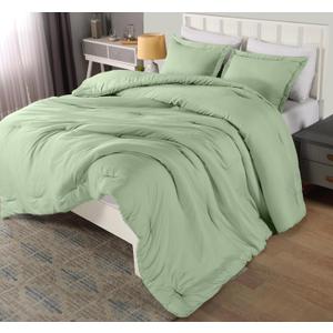 Utopia Bedding King Comforter Set Sage Green, Comforters King Size 3 Pieces Bedding Comforters Sets, Down Alternative Soft Bed Set, 1 Comforter (90 x 102 inches) 2 Pillow Shams (20 x 36 inches)