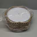 13.6" Boho Light Fixtures Flush Mount, 3-Light Rattan Ceiling Light Fixtures Flush Mount Gold for Bedroom, Flower-Shaped Close to Ceiling Light Fixture for Hallway Kitchen Dining Room (Brown)