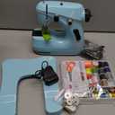 Mini Sewing Machine, Portable with Extension Table & Sewing Kit, Dual Speed Control, Built-in Light, Ideal for Beginners & Quick Household Repairs (Blue)