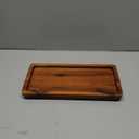 Demigo Acacia Wood Valet Tray & Catchall (11.9x6x1 inch)  Wooden Desk Organizer for Office Supplies, Keys, Wallet & Mail  Entryway & Nightstand Decor