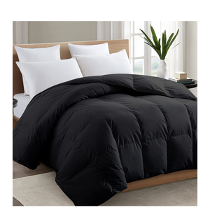 Comforter All Season Breathable Cooling Black Comforter Soft 4D Spiral Fiber Quilted Down Alternative Duvet with Corner Tabs Luxury Hotel Style (88in x 92in) (224cm x 234cm)