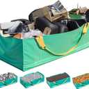 TidyFriend Dumpster Bag, Reusable Yard Waste Bags, Foldable Yard Waste Container, Trash Bag for Trash Management, Multiple Times Use During Renovations, Can Hold Up to 3,500 lbs