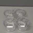 Patelai 4 Pieces Sugar Bowl Acrylic Clear Sugar Bowl with Lid and Salt Spoon Storage Jar with Airtight Lid for Salt, Tea, Spices, Herbs, Condiments(7.1 oz)