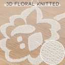 Jubilantex White Floral Lace Sheer Curtains with Decorative Scalloped Edge95 Inches Long for Bedroom Living Room Girl's Room,Set of 2 Panels,52" W