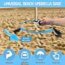Beach Umbrella Base Weight Bag Hold up to 35 lb Sand, Thick Fillable Umbrella Sand Bags with Shovel Stainless Steel Beach Umbrella Base Sand Anchor Stand for Most Sun Umbrellas