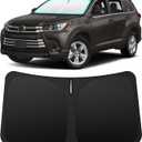 INSAUTO Custom Fit Windshield Sun Shade Accessories for Toyota Highlander 2014-2019, Foldable Front Window Sunshade, UV & Heat Reflector, Keeps Interior Cool, Includes Storage Bag