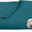 Royale Linens 300 Thread Count 100% Long Staple Combed Cotton Flat Sheet - Super Soft - Top Sheets - Queen Flat Sheet Sold Separately - Breathable, Cool & Crisp Percale Sheets Only (Queen, Teal)