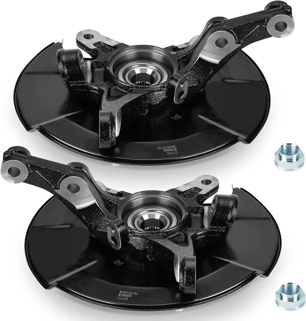 Front Right and Left Steering Knuckle & Wheel Bearing Hub Assembly Fit for Honda Civic 2006 2007 2008 2009 2010 2011, without Si MUGEN Si Model, Replace for 698-450, 698-451, Left Side and Right Side