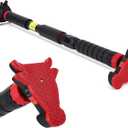 Garvee 27-42in Adjustable Pull Up Bar for Doorway Without Screws, Pull Up Bar with Level Meter and Auto Lock, Heavy Duty 440 LBS for Home Gym Strength Training and Upper Body Workout