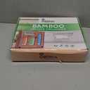 6 IN 1 Bamboo Baggie Organizer for Drawer with Labels, Expandable Storage Bag Organizer with Aluminum Foil and Saran Wrap Cutter Compatible with Quart, Gallon, Sandwich and Snack Size Bags