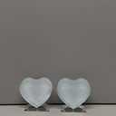 2 Pack Sublimation Crystal Blanks Sublimation Heart Plaque Glass Blanks for Sublimation Award Trophy Photo Picture Frame Tabletop Ornaments DIY Gifts (Heart)