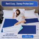 Inspire Waterproof Washable Mattress Pad, Quilted and Dark Colored to Hide Stains, Oversized 34"x 72" Adults and Kids Reusable Underpad for Incontinence