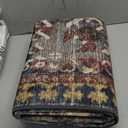 Washable Area Rugs - Perfect for Living Room, Bedroom, Kids Room, Nursery - Stain & Water Resistant Non-Slip, Pet & Child Friendly, Vintage Tribal Area Rugs (Rust, 5' x 7')
