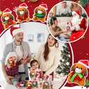 16 Pack Christmas Mini Stuffed Animal Bulk Plush Dogs for Kids 4'' Small Stuffed Puppy with Hat Scarf Plushies Dog Toys Gifts for Christmas Xmas Birthday Party Favors