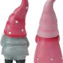 Gnomes Valentines Decorations Table Ornaments - 2 Pc Christmas Gnome Figurines Valentine's Day Decor Gifts for Him Resin Handmade Sweet Mr and Mrs Gnomes Decor for Home 5.25 H inch Newman House Studio