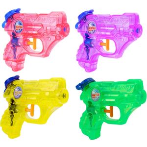 Mini Water Gun for Kids 4 Pack Squirt Guns Mini Water Pistol Small Water Blaster Toys for Outdoor Beach Swimming Pool Game Summer Party Favor (Purple, Pink, Green, Yellow)