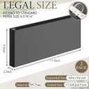 2 Pcs 8.5'' x 14'' Landscape PP 3 Ring Legal Size Binders, 2 Inch Round Ring Binder with Transparent Cover, Economy Holds Legal Paper for Artwork Blueprints Office Home Work Place(Black)