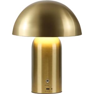 Gold Cordless Table Lamp, LED Rechargeable Battery Operated Desk Lamp, 3-Way Dimming Touch Lamps for Living Room, Small Bedside Nightstand Light for Bedroom