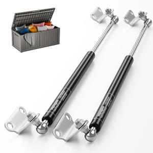 Vepagoo Gas Struts 17 Inch 150Lb/667N Shock with Mounting Brackets, Lift Supports for Tool Box Boat Hatch RV Bed Cabinet Cover Door, Heavy Lid Duty Springs (Fit 135lb-165lb lid), 2pcs (1pair)