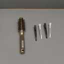 AIMIKE Round Hair Brush, 1 inch Barrel with Boar Bristles, Nano Thermal Ceramic & Ionic Tech, for Blow Drying, Styling, Curling and Shine + 4 Clips (Gold, Unisex, Fine Hair, Short Hair, Anti-Frizz)