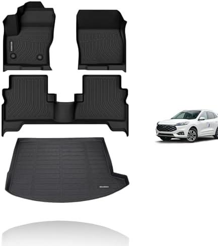 KELCSEECS Floor Mats & Cargo Liner Custom for 2013 2014 2015 2016 2017 2018 2019 Ford Escape All Weather Car Mats Trunk Mat Floor Liners Ford Escape Floor Mats Accessories