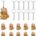 10Pcs Mini Capybara Keychain Capybara Party Favors Kawaii Capybara Figurine Pendant Resin Capybara Birthday Decorations (STYLE A)