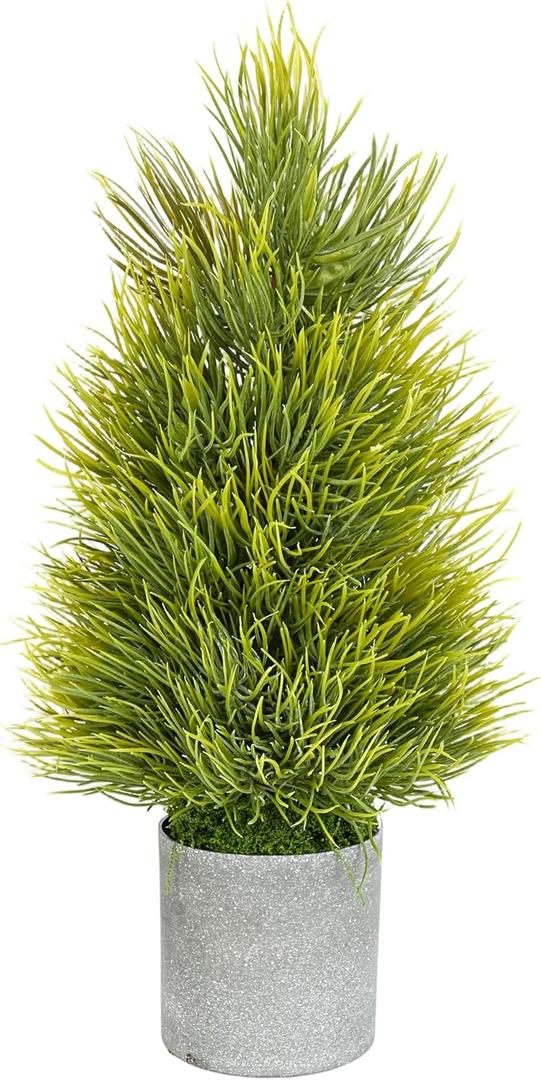 Tabletop Christmas Tree, Artificial 15 Inch Small Xmas Tree Include Pot for Table Desk Home Christmas Decorations
