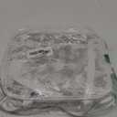 Clear Floral Makeup Bags, PVC Cosmetic Bags Cute Makeup Pouch Coquette Cosmetic Bag Clear Small Cosmetic Pouch Aesthetic Flower Make up Bag for Women, 2 Pack