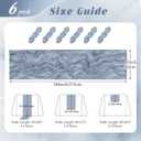 6 Pack Dusty Blue Cheesecloth Table Runner 17x108 Inch Semi Sheer Boho Gauze Cheese Cloth Fabric Table Runners, for Wedding Party Baby Shower Birthday Home Decor Garden Farmhouse
