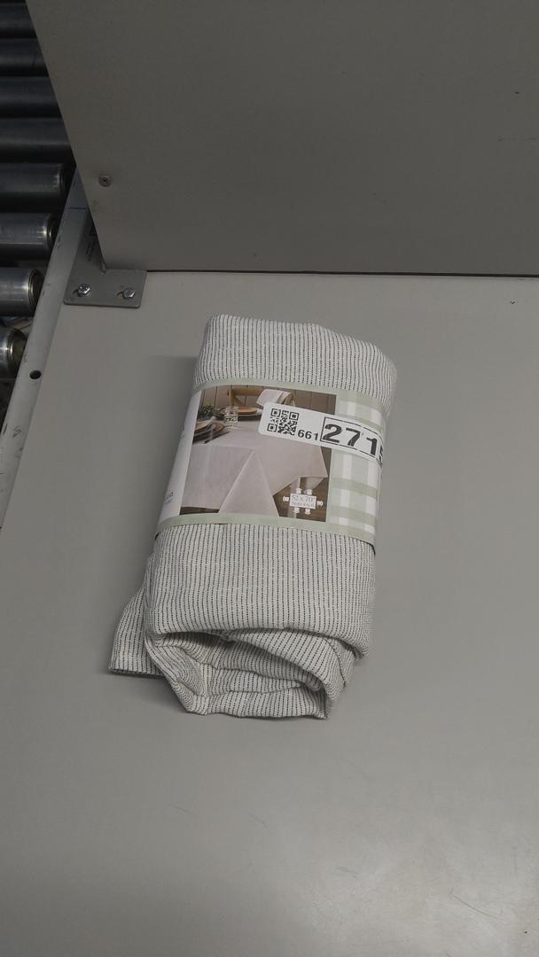 52" x 70" Rectangle Taylor Stripe 40%Polyester 60%Cotton Woven Fabric Tablecloth