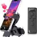 Remote Control Scrolling for Tiktok with Phone Stand,Page Turner for Kindle App E-Book,Bluetooth Camera Shutter Remote for iPhone, Android,iOS,iPad,Tablet (Black)