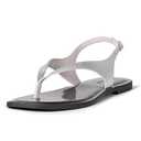 The Drop Women's Cinda Thong Sandal, Silver, 8
