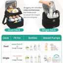 Breastmilk Cooler Bag - Large Capacity 12L & 10-Hour Insulated Bottle Cooler Bag with Detachable Divider for Tall Baby Bottles | Dual Deck Lunch Box for Women | Breast Pump Bags for Work