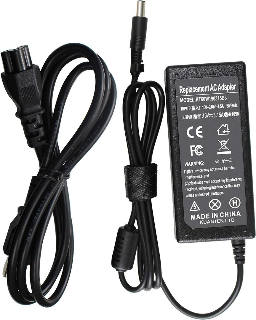 60W 19V 3.15A Laptop Charger for Samsung NP300E4C NP300E4E NP300E5A NP300E5C NP300E5E NP300V5A NP305E5A NP305E7A NP305V5A NP350U2A NP350V5C NP355E5C NP355V5C NP365E5C