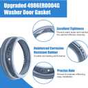 UPGRADED 4986ER0004G Washer Door Gasket With Drain Port Compatible with LG Front Load Washer Door Seal WM2501HWA, WM2501HVA, WM2487HRM, WM2688HWMA Door Gasket Washer Door Boot Rubber Seal Replacement