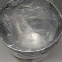 mDesign Round Metal Small 1.7 Gallon Recycle Trash Can Wastebasket, Garbage Container Bin for Bathrooms, Kitchen, Bedroom, Home Office - Durable Stainless Steel - Mirri Collection - 2 Pack - Chrome