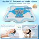 CHxxy Memory Foam Pillows, Cervical Pillow for Neck and Shoulder Pain Relief, Ergonomic Contour Bed Pillow, Soft for Side Sleep Stomach Sleeping and Back Sleeper-Queen Size&Blue