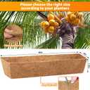 Legigo 2 Pack 48 Inch Square Coco Liners Planter Baskets Liner- Natural Coconut Coir Basket Liner Replacement, Window Box Liners Trough Coconut Liners for Wall Planter Garden Deck Fence Flower Baskets