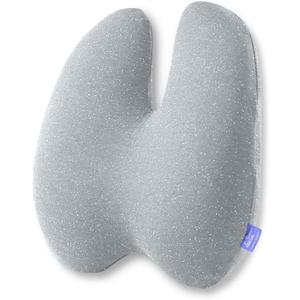C CUSHION LAB Extra Dense Lumbar Pillow - Patented Ergonomic Multi-Region Firm Back Support for Lower Back Pain Relief - Lumbar Support Cushion with Strap for Office Chair, Car, Sofa, Plane - Grey, 16 X 16 X 4.5 inches Large Cushion